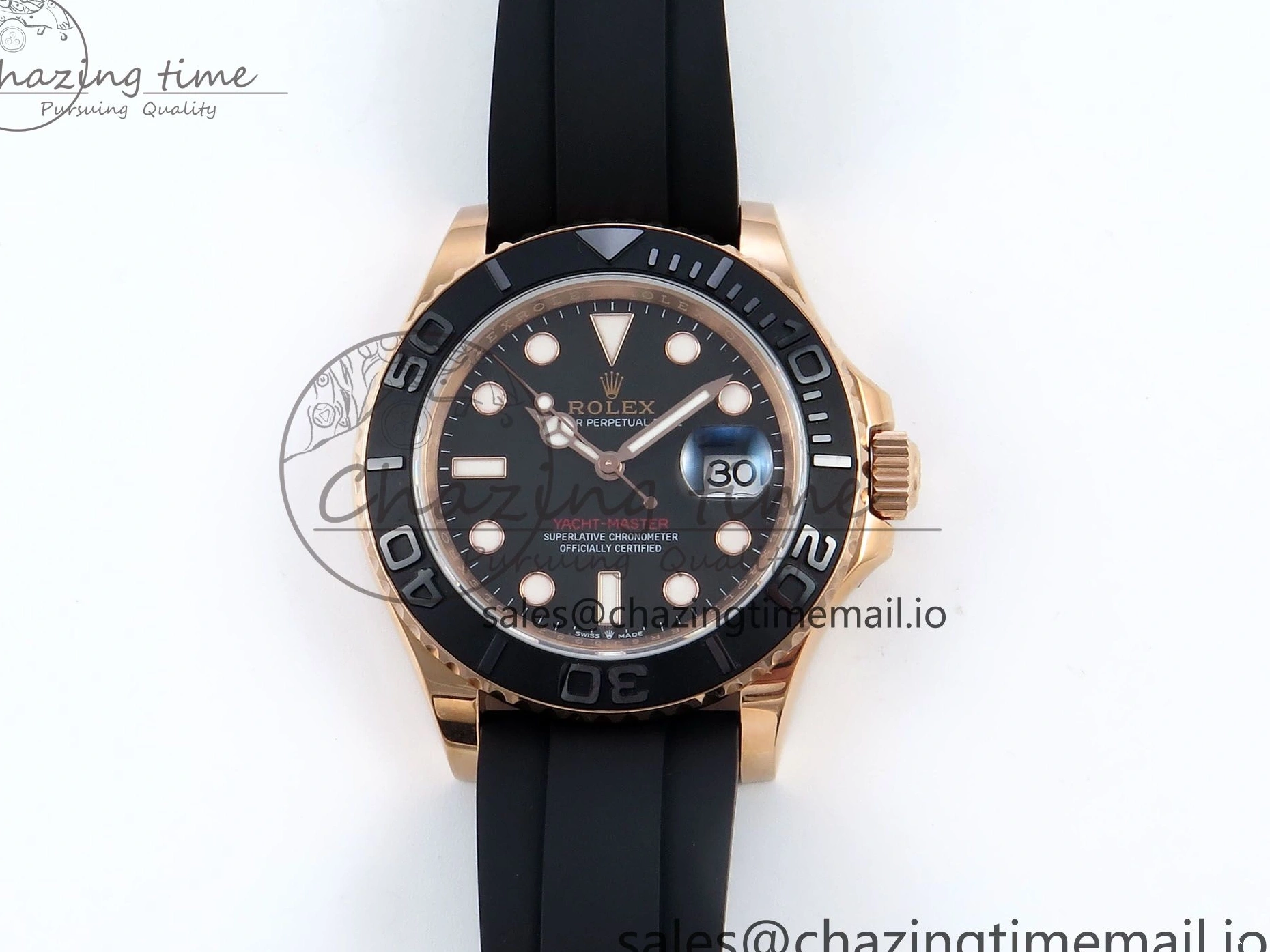 126655 A3235 Yacht-Master EWEF Dial Black 40mm on Best Strap Edition Oysterflex 0413